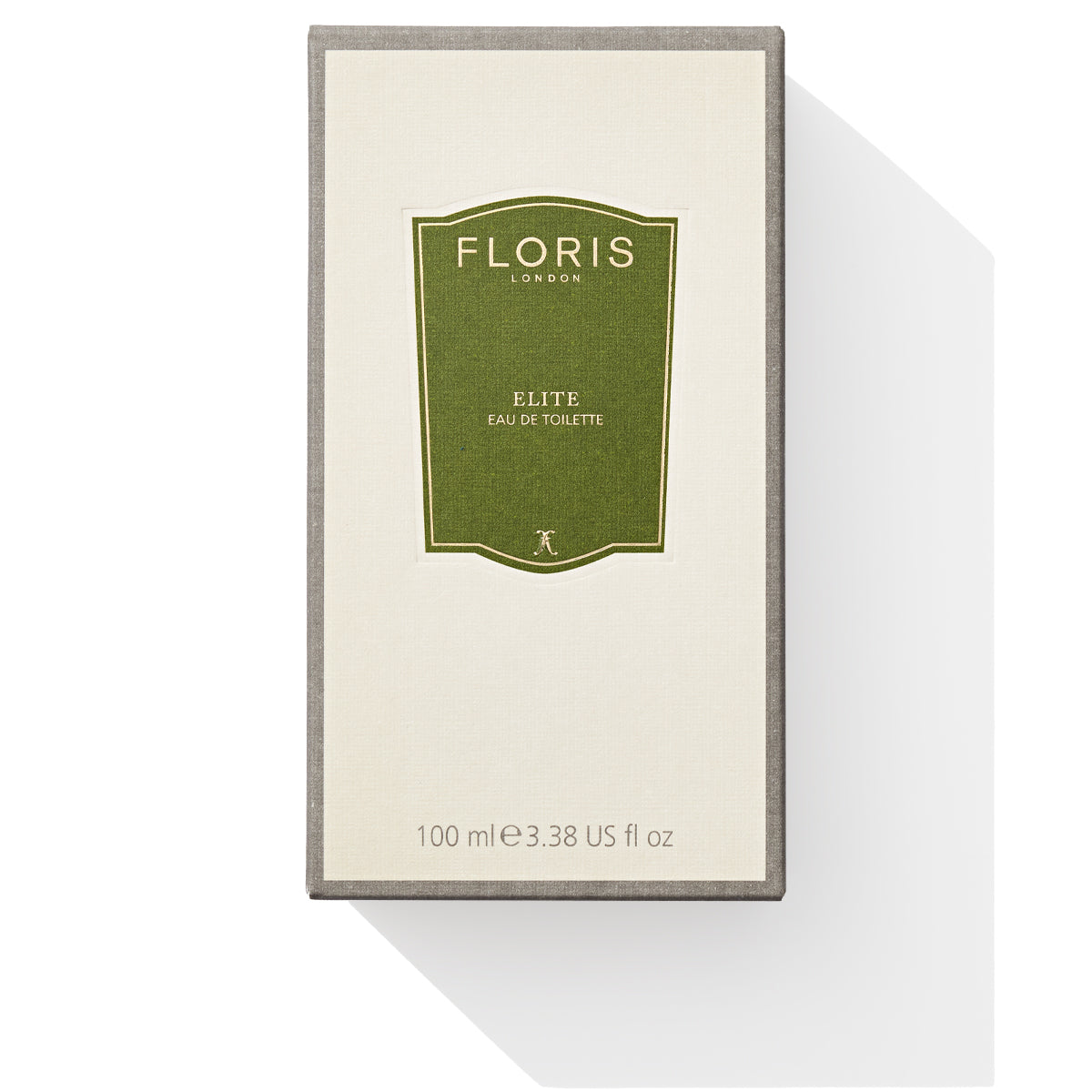 Floris London's Elite Eau de Toilette, 100 ml, features woody notes with a green label on a white background.